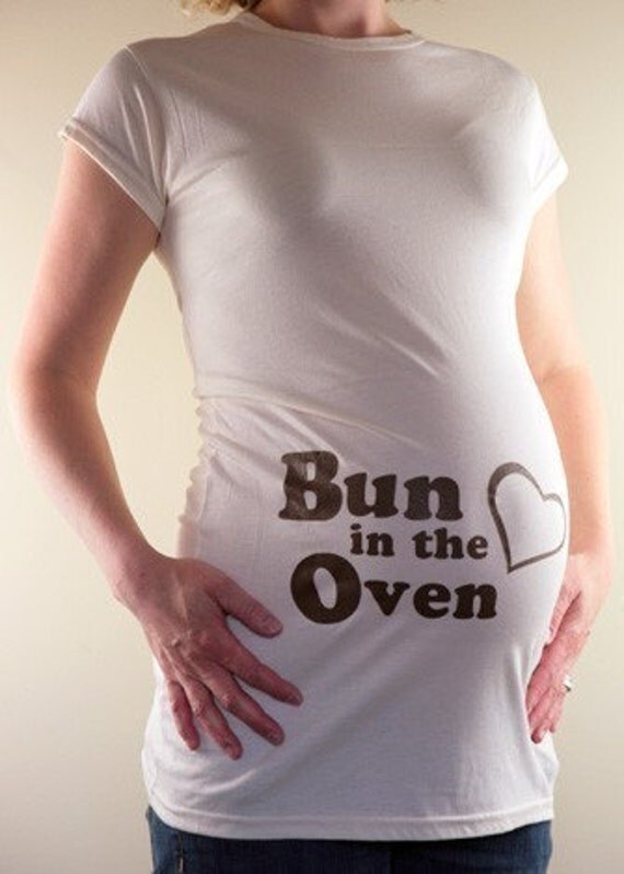 Items similar to Bun in the oven t shirt KSS Maternity organic eco ...