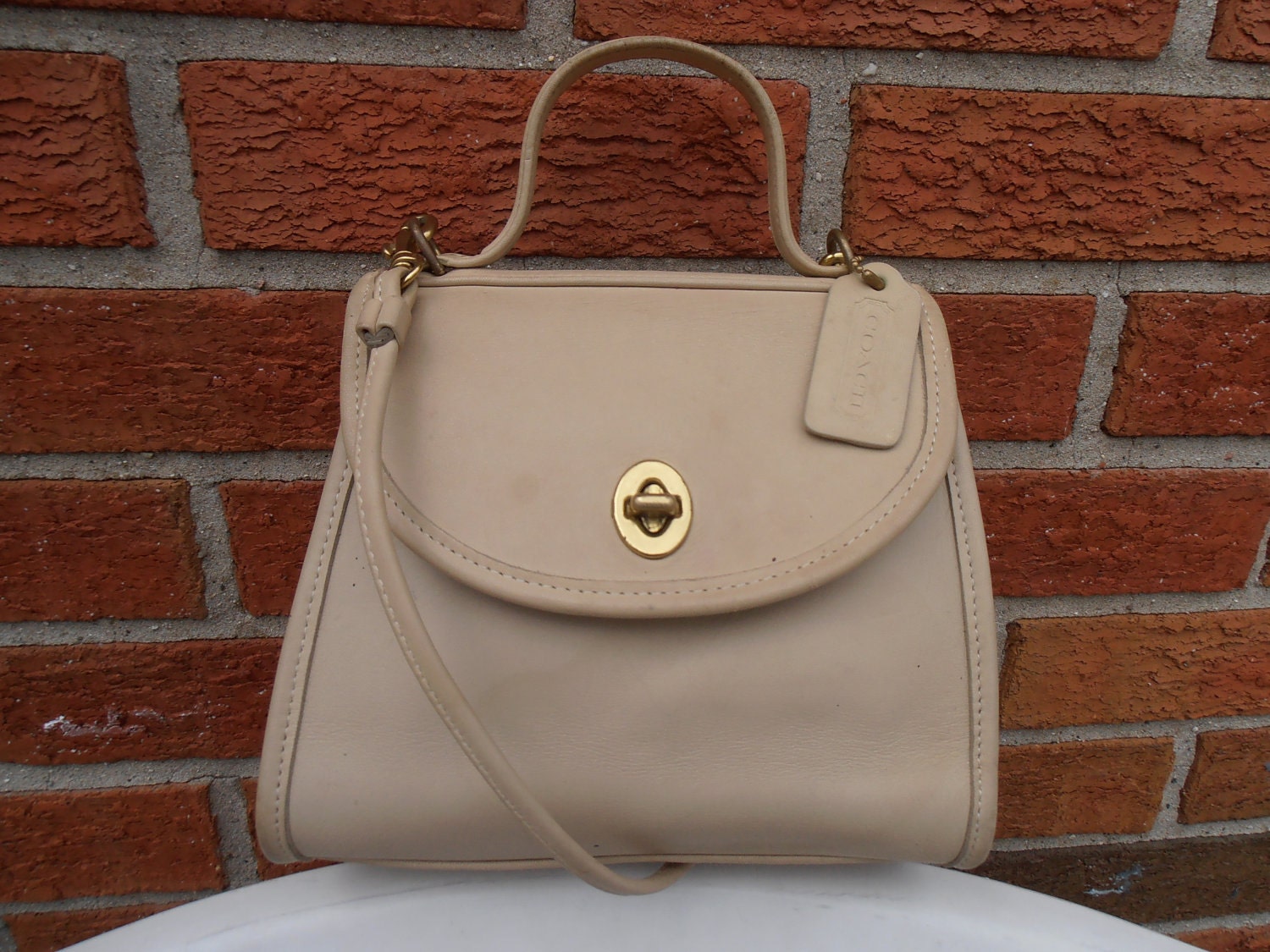 coach ivory tote