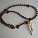 Handmade Rosary of Poppy Jasper with Zuni Bears, Needs a good home, more than 50% off