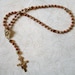 Red and Gold Festive Rosary with Miraculous Medal and San Damiano Cross - Needs a home, over 50% off