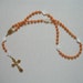 Orange Rosary of Freshwater Pearls and Shell Beads