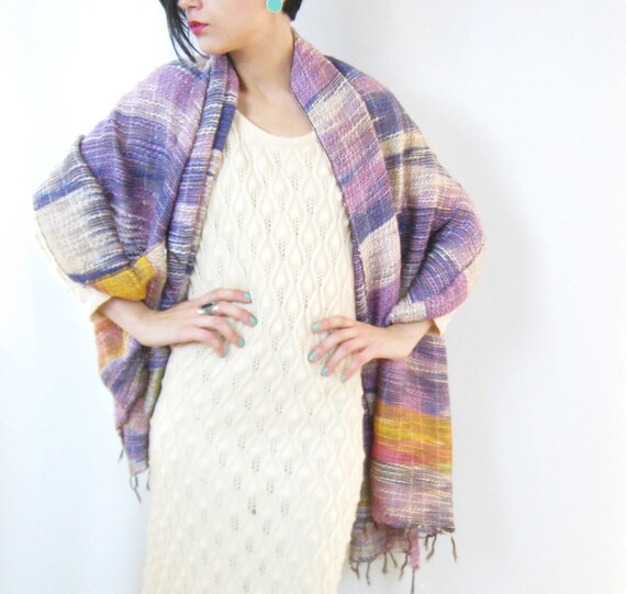rainbow metallic fringe summer shawl rainbow metallic fringe summer shawl