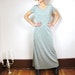 90s Grunge Slinky Floral Maxi Tshirt Dress (XS/S)