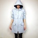 SALE 80s Light Grey Studded Coastal Jacket with Removable Hood (M/L) Featured on Etsy Home Page