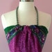 Upcycled Tank Top -- Vintage Paisley and Flowers Recycled Retro Scarf and Necklace Tank Top X-small