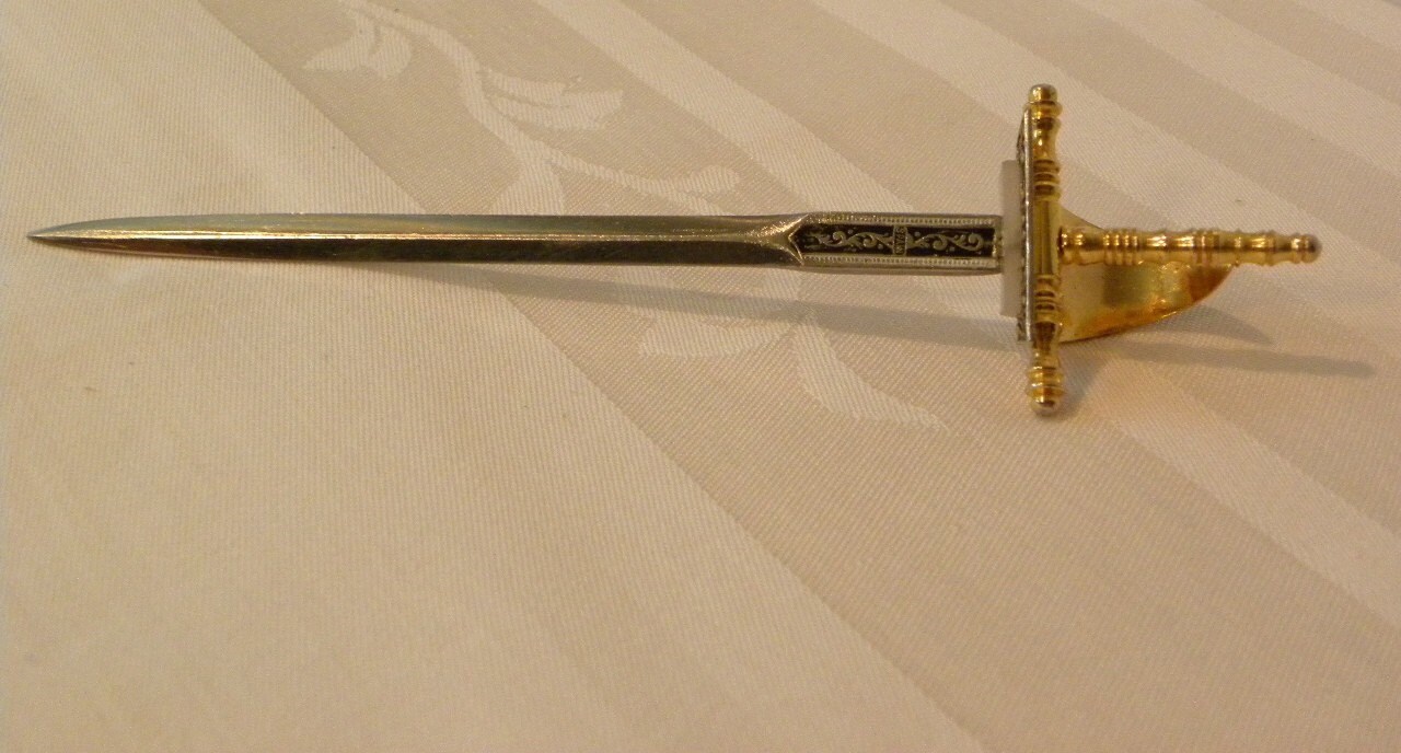 Vintage Toledo Mini Sword Souvenir Letter Opener from Spain