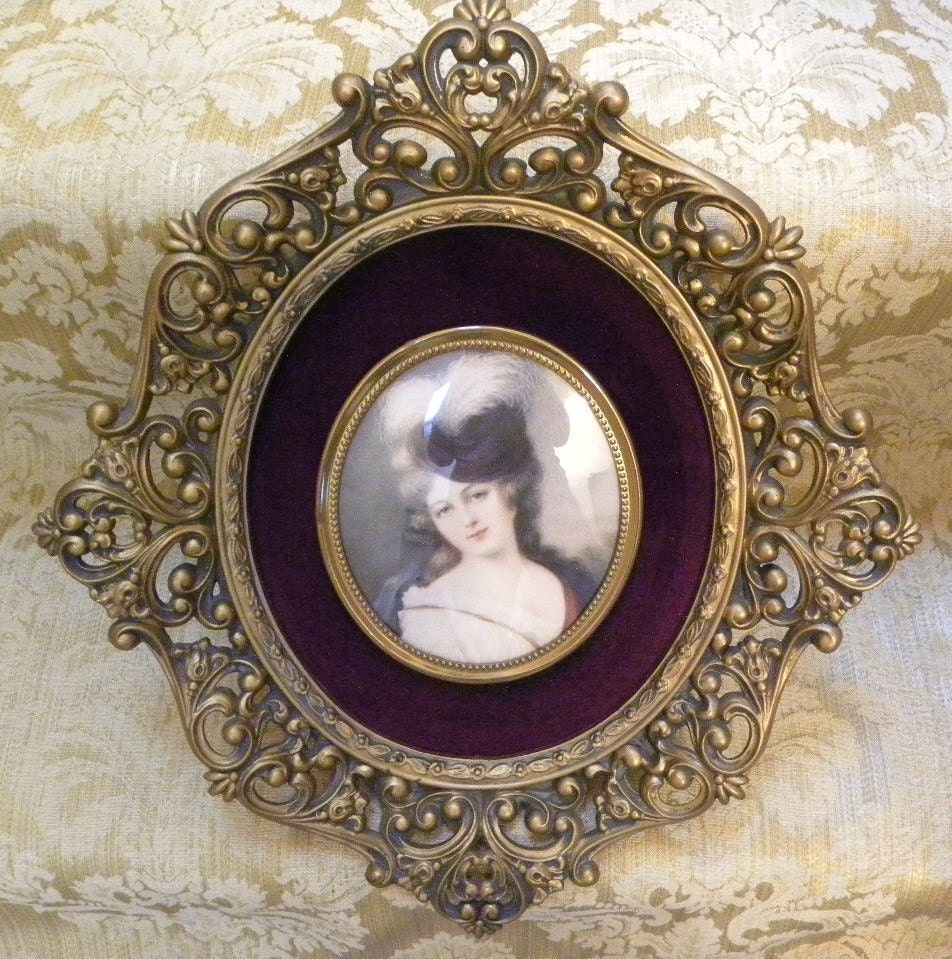 Vintage Victorian Cameo Creation Wall Art Portrait Large