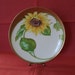 Handpainted Sunflower Vintage Bavarian Plate by Gray Flower Gold Wall Hanging