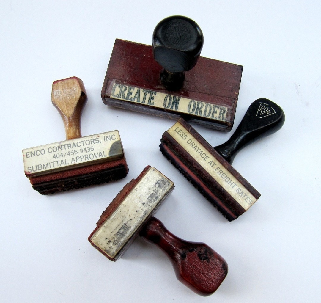 vintage office rubber stamps        <h3 class=