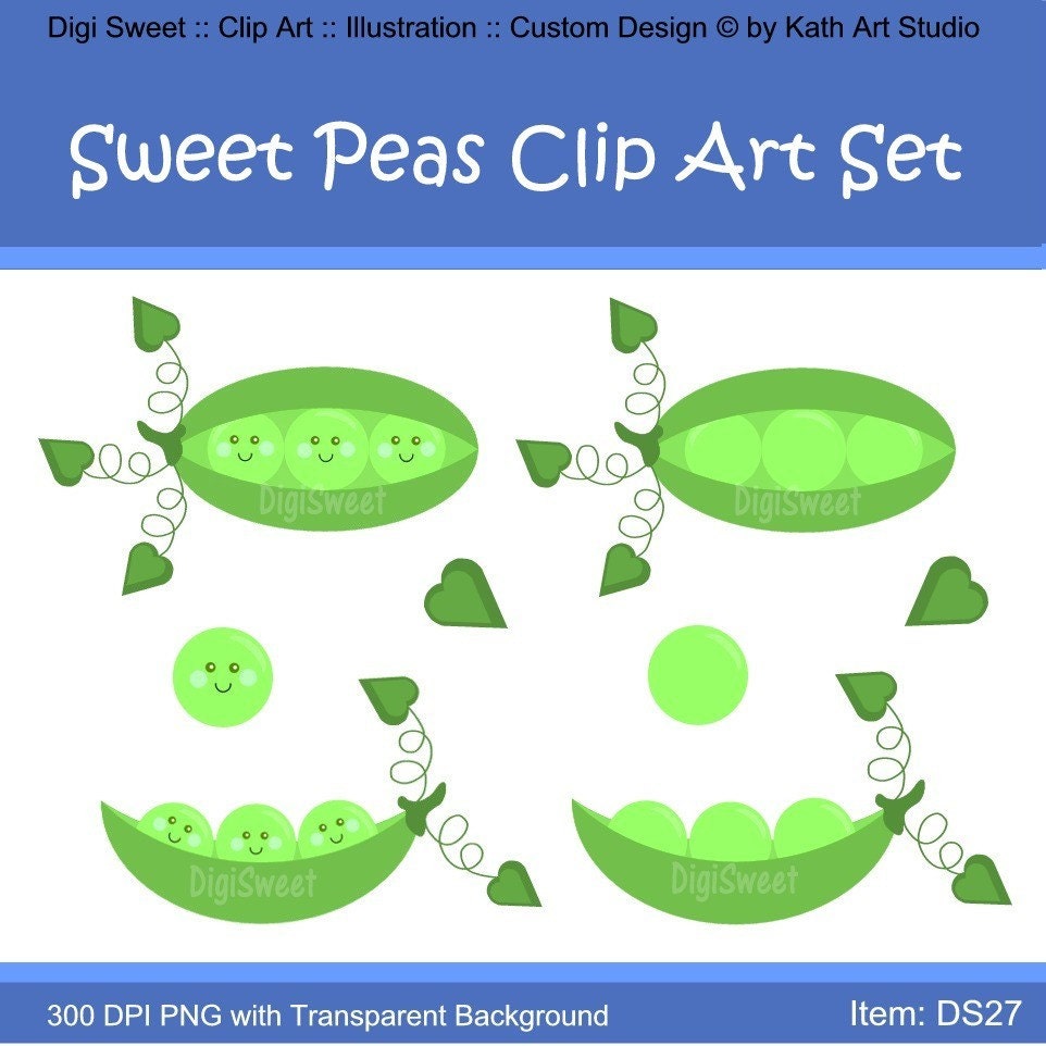 Instant Download Sweet Pea Clip Art Personal and