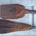 Vintage Wood Handle Fireplace Broom and Rusty Coal Shovel