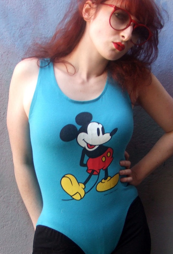 Vintage 80�s MICKEY MOUSE WORKOUT Wear Spandex LEOTARD