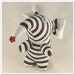 Free Shipping Handmade Black Striped Sock Elephant Stuffed Animal Doll Baby Toys
