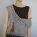 Reserved for Anne Hand Knitted Wool Top Vest / Fall Fashion / L- XL