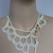 Fall Fashion Ivory Crochet Necklace Crochet Jewelry Lace Holiday Accessories