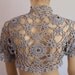 Crochet Cotton Grey Shrug Bolero / Fall Spring Fashion