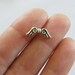 20 Angel wing spacer beads 16 x 6mm antique silver tone ( FREE combined shipping )