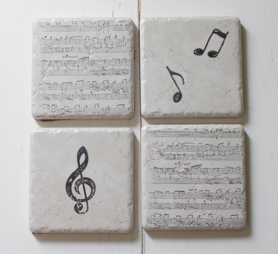 Music coasters set of 4