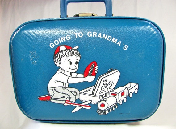 child suitcase going to grandma's