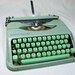 Green Typewriter - HERMES BABY ROCKET - Seafoam Green - 1961
