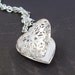 Silver Heart Locket Silver Chain Valentine Necklace