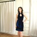Vintage 1960's Sapphire Blue Velvet Cocktail Halter Dress
