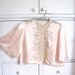 Vintage 1930's Soft Pink Satin and Lace Bed Jacket / Boudoir Jacket