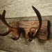 Cast Iron Antlers Wall Hook/ Hanger Painted in Hammered Copper/Lodge Decor