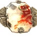 SALE: Agate Marcasite Sterling Brooch