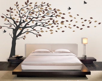 Thin Birch Tree Wall Decals Sticker Set