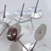 100pcs Silver Plated Earring Posts with Backs - 6mm glue on pad