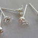 16pcs silverplated rhinestone/crystal Earring Posts With Loop And 16pcs Earring Backs 15mmx6mm