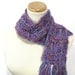 Purple Rainbow Hand Knit Scarf
