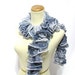 Sale Moody Blue Hand Knit Scarf