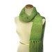 Pistachio Marble Hand Knit Scarf Green