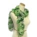 Holiday Hand Knit Scarf - Ruffled - Variegated Green