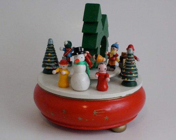 Vintage Ice Skating Music Box