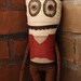 Handmade Rag Doll, Plush Monster - Bartley