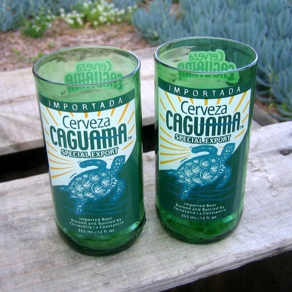 Recycled Caguama SPECIAL EXPORT Beer Bottle Juice by BottlesNWood