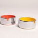 Chrome, Yellow, Orange Stack Ashtrays