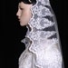 mantilla veil circle cut fingertip length with wide beaded lace