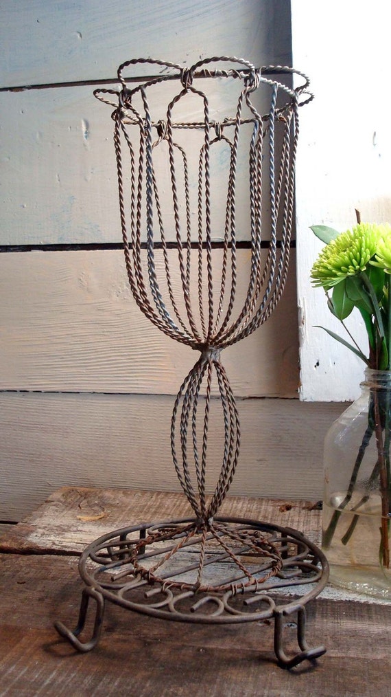 vintage wire vase
