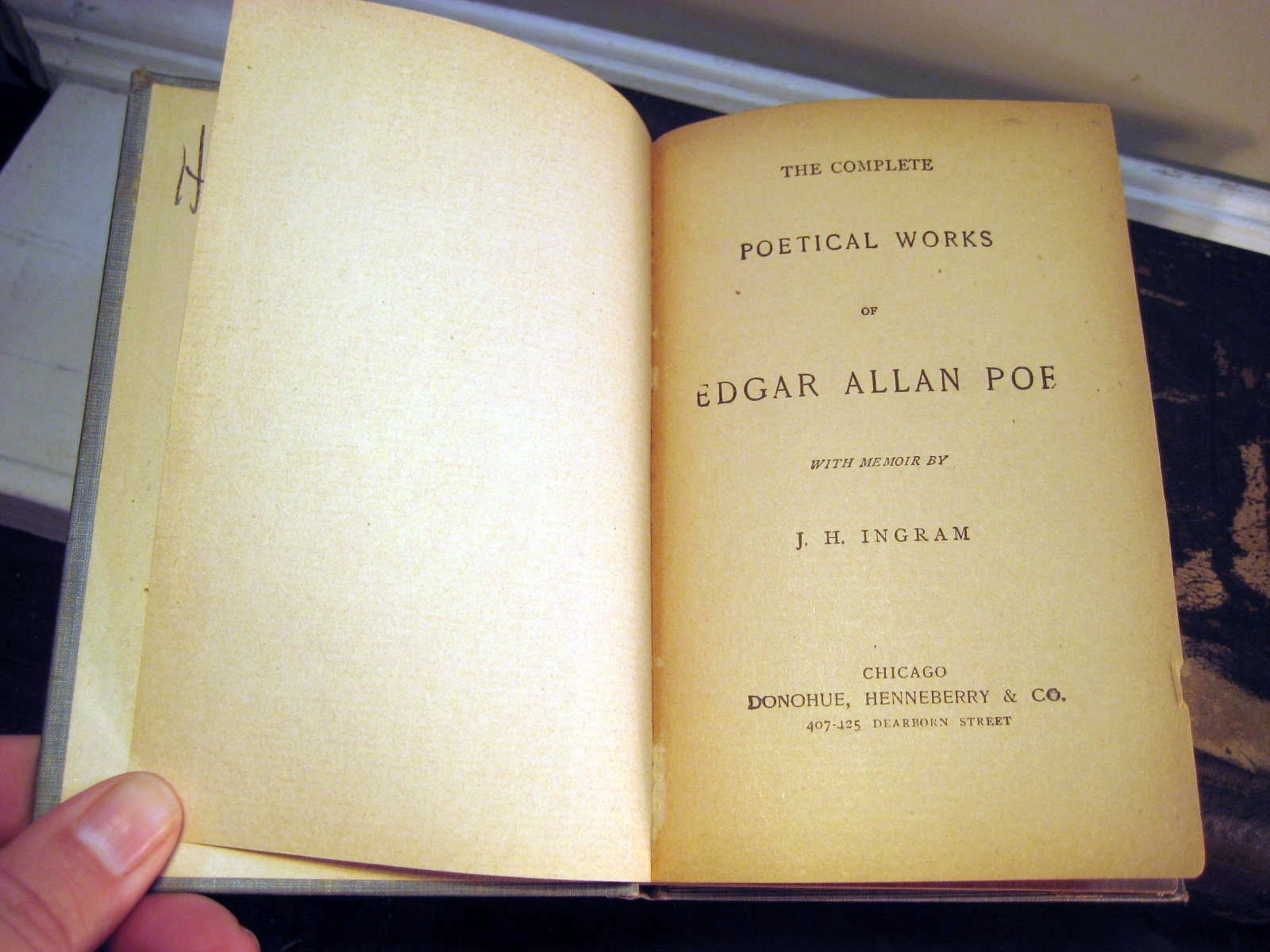 Vintage Book Poes Poems Edgar Allen Poe