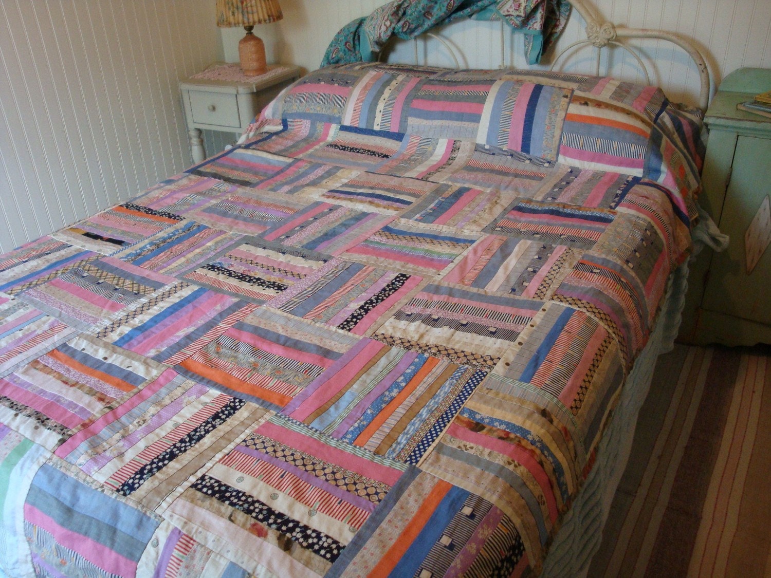 Vintage Log Cabin Quilt Antique Beauty Prints by HarrietsDaughter Vintage log cabin quilt antique beauty prints by harrietsdaughter