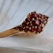 SALE see shop announcement - Bohemian garnet gold plated ring size 10