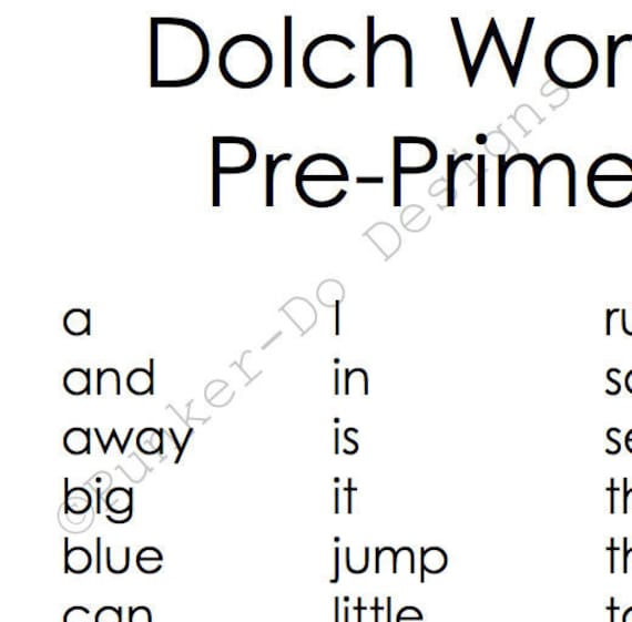Instant  sight Dolch Printable word books flash Download kindergarten Preschool Word cards for   Sight printable