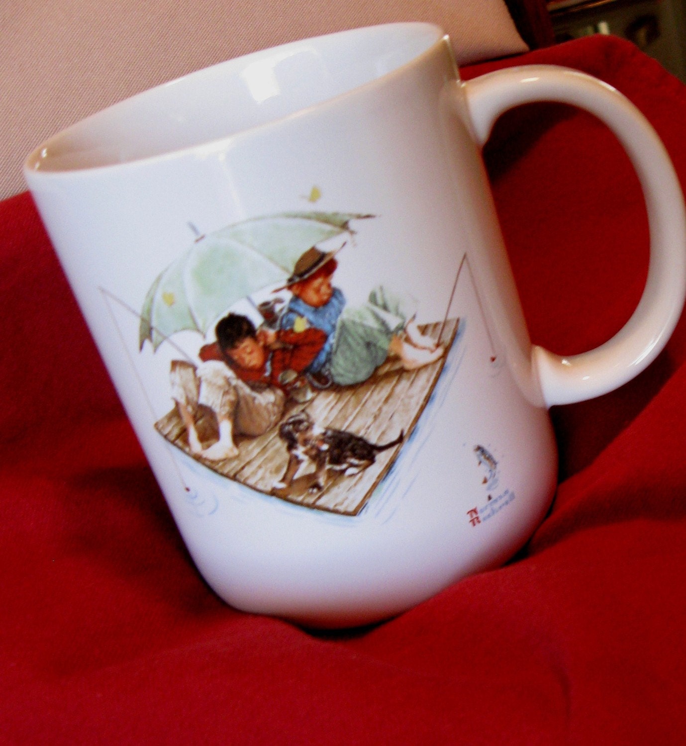 Norman Rockwell 2 Vintage Collectible Limited Edition Mugs Set Of 2   Il Fullxfull.177499213 