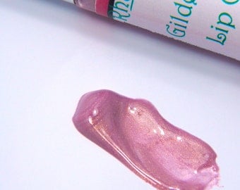 6g Mineral Lip Gloss - Gilded Rose Lip Gloss - Pink With Gold Shimmer