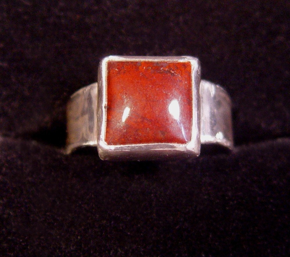 Red Jasper Ring by RiverOfRed on Etsy