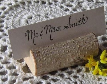 Set of 10 Rustic Wedding Place Card Holders